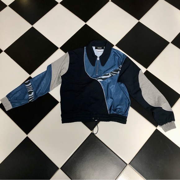 Ganni x Ahluwalia Cloudburst Colorblock Track Jacket size 42 US size 12 M-L-XL - Picture 6 of 16